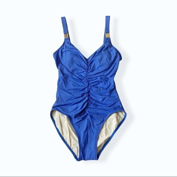 Liz Claiborne Y2K One Piece Swimsuit Blue Size 8 - Picture 2 of 8